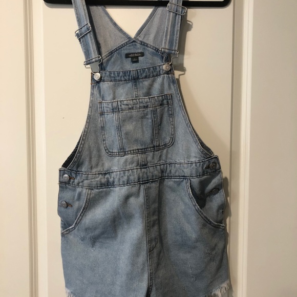Target Wild Fable Denim Shortalls Overalls - Picture 3 of 5